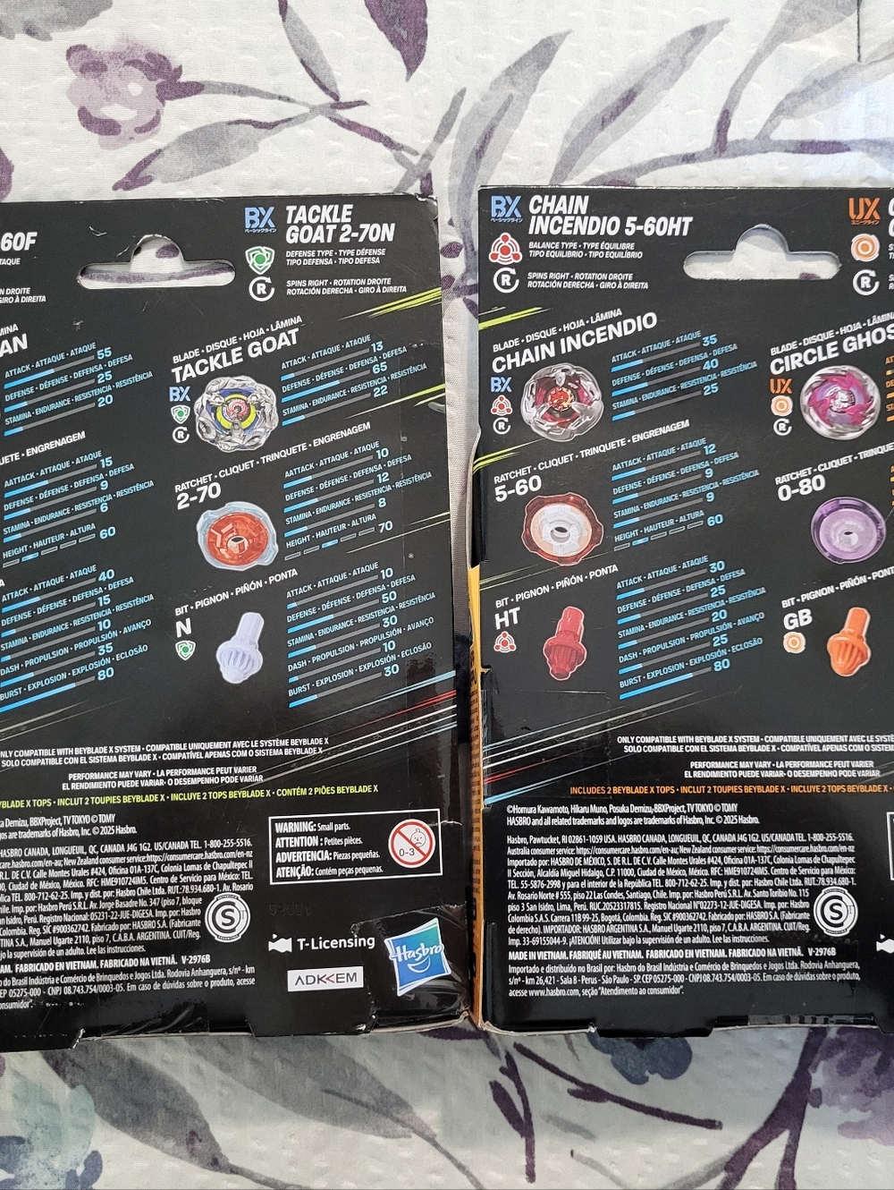 Hasbro Takara Tomy Beyblade X Circle Ghost/Tackle Goat/Sword Dran/Chain Incendio - Picture 2 of 6